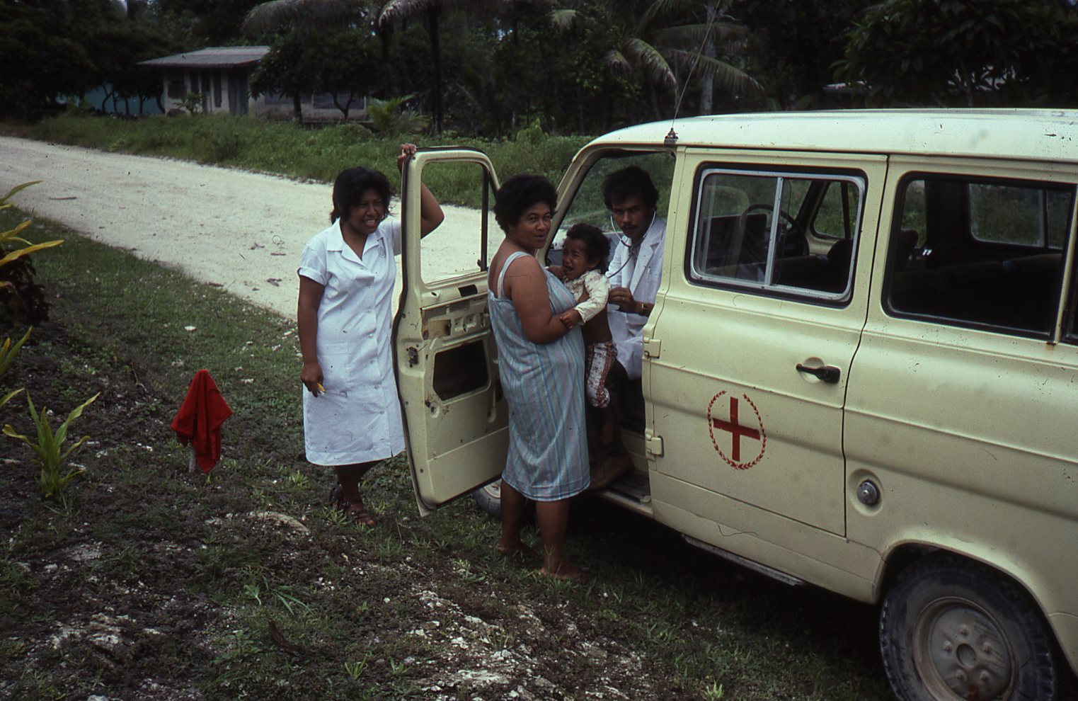 Dr Collin Tukuitonga pictured in Niue in the early 80s doing the 'island round' - when local doctors would go around the island to help anyone who was sick. Photo / Supplied