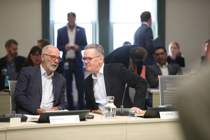 Mayor Wayne Brown (left) has asked chief executive Jim Stabback (right) to cut spending by a further $5 million. Photo / Michael Craig