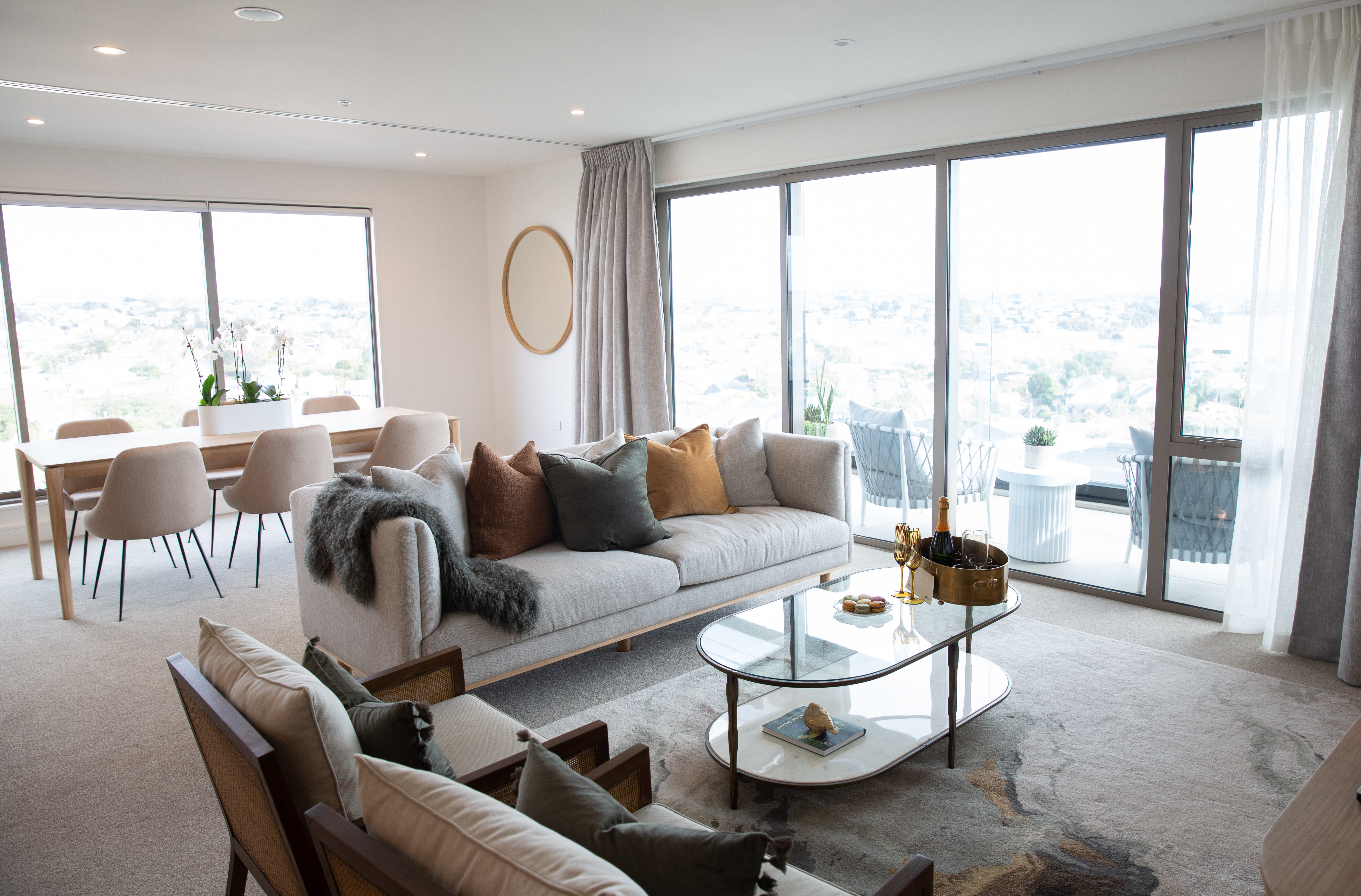 Inside a $3m three-bedroom place on level one of The Helier. Photo / Sylvie Whinray