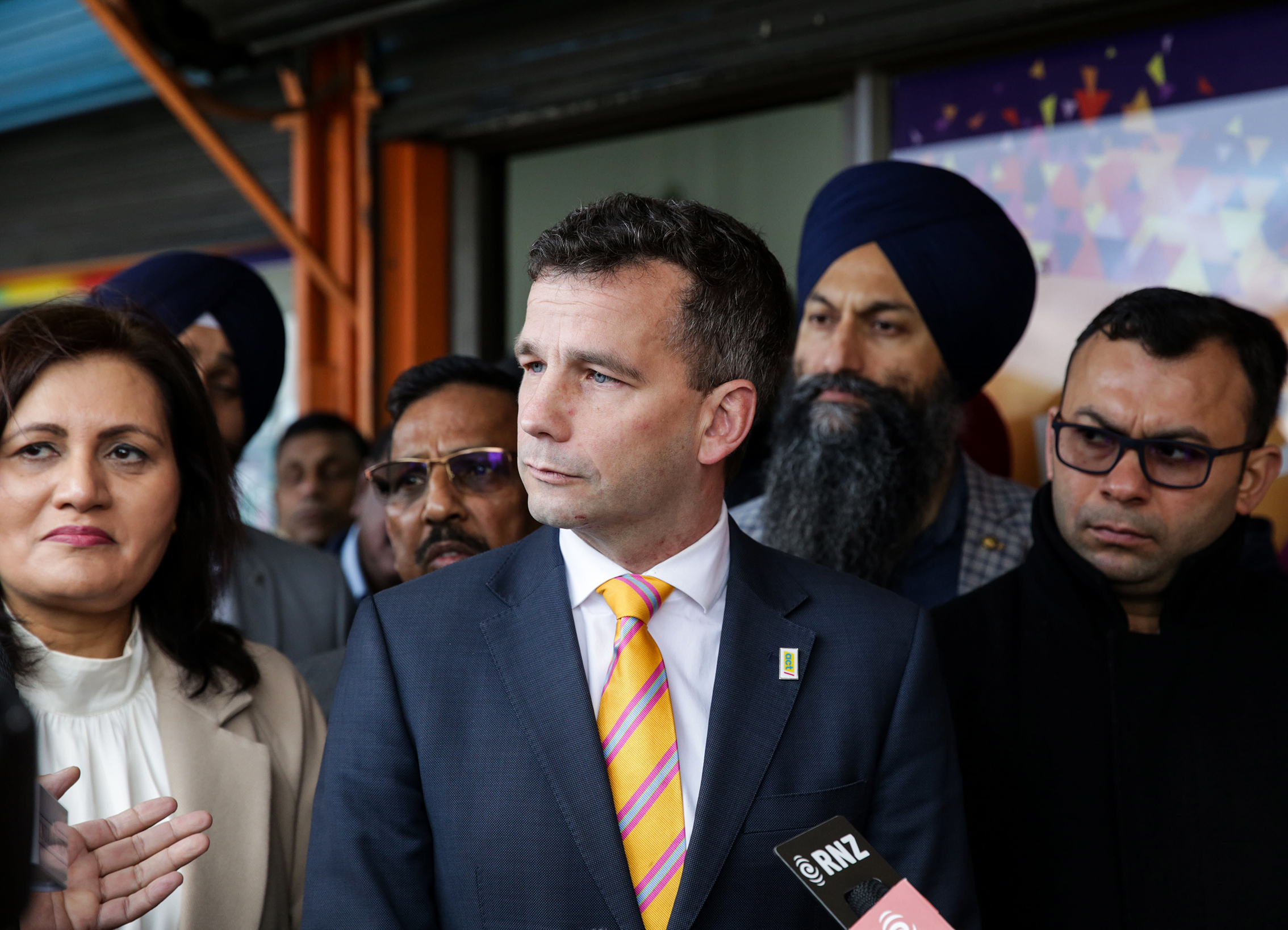 The shopkeeper victim was left fearing for her life at the time of the attack, said ACT leader David Seymour during a visit to the Jyotis Dairy on Thursday. Photo / Sylvie Whinray