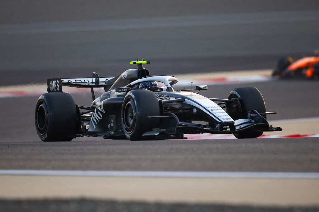 Cadillac's 2026 Formula One car in pre-season testing. Photo / AFP