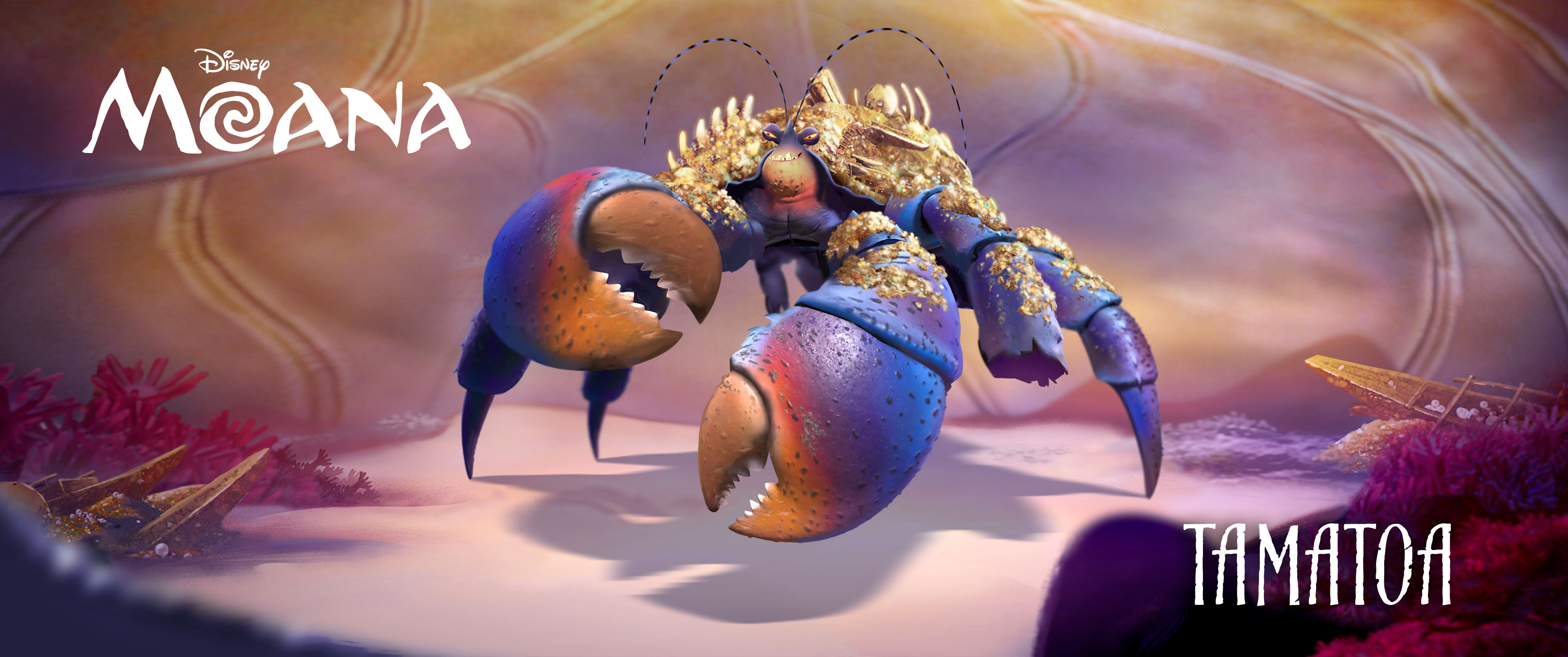 Jemaine Clement plays Tamatoa, a conceited crab, in Moana.