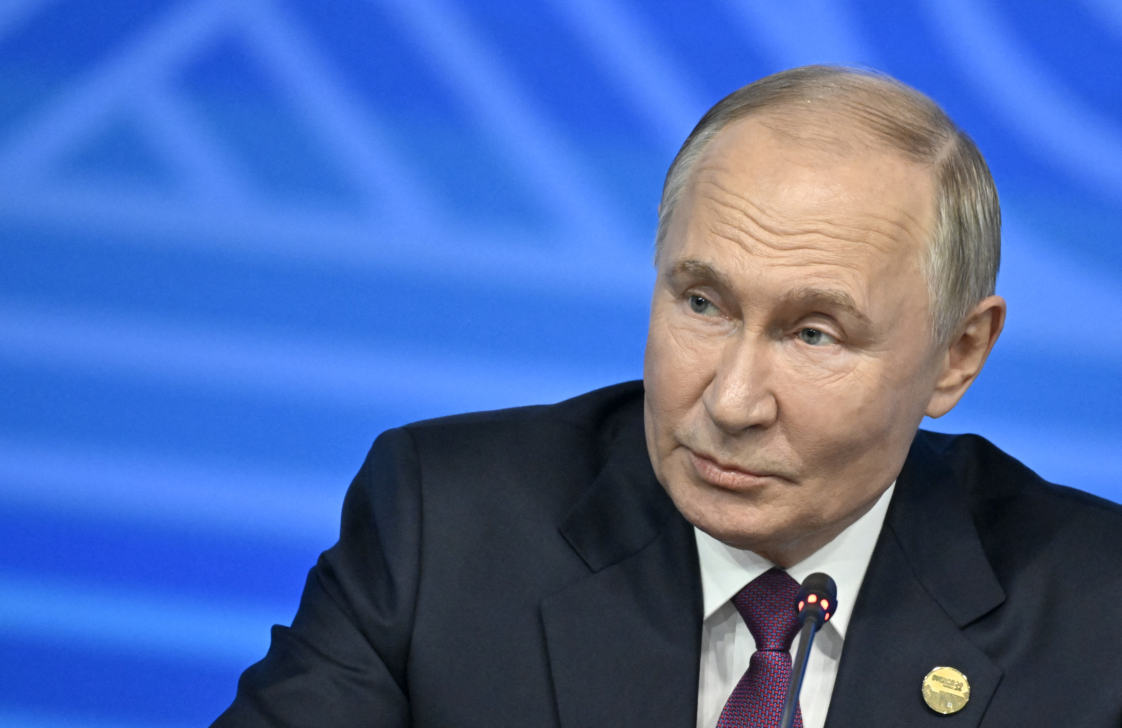 Russia's President Vladimir Putin speaks during the BRICS summit in Kazan on October 24, 2024. Photo / AFP
