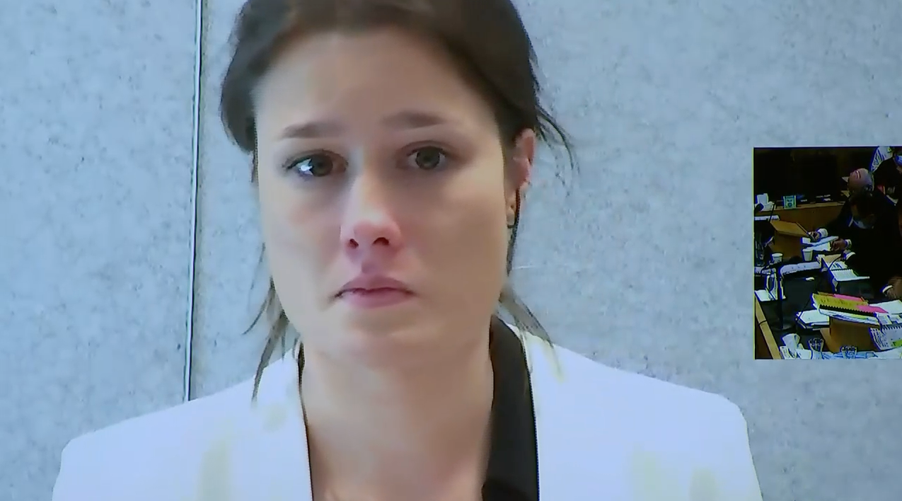 An emotional Rose Standtrue giving evidence of her life of