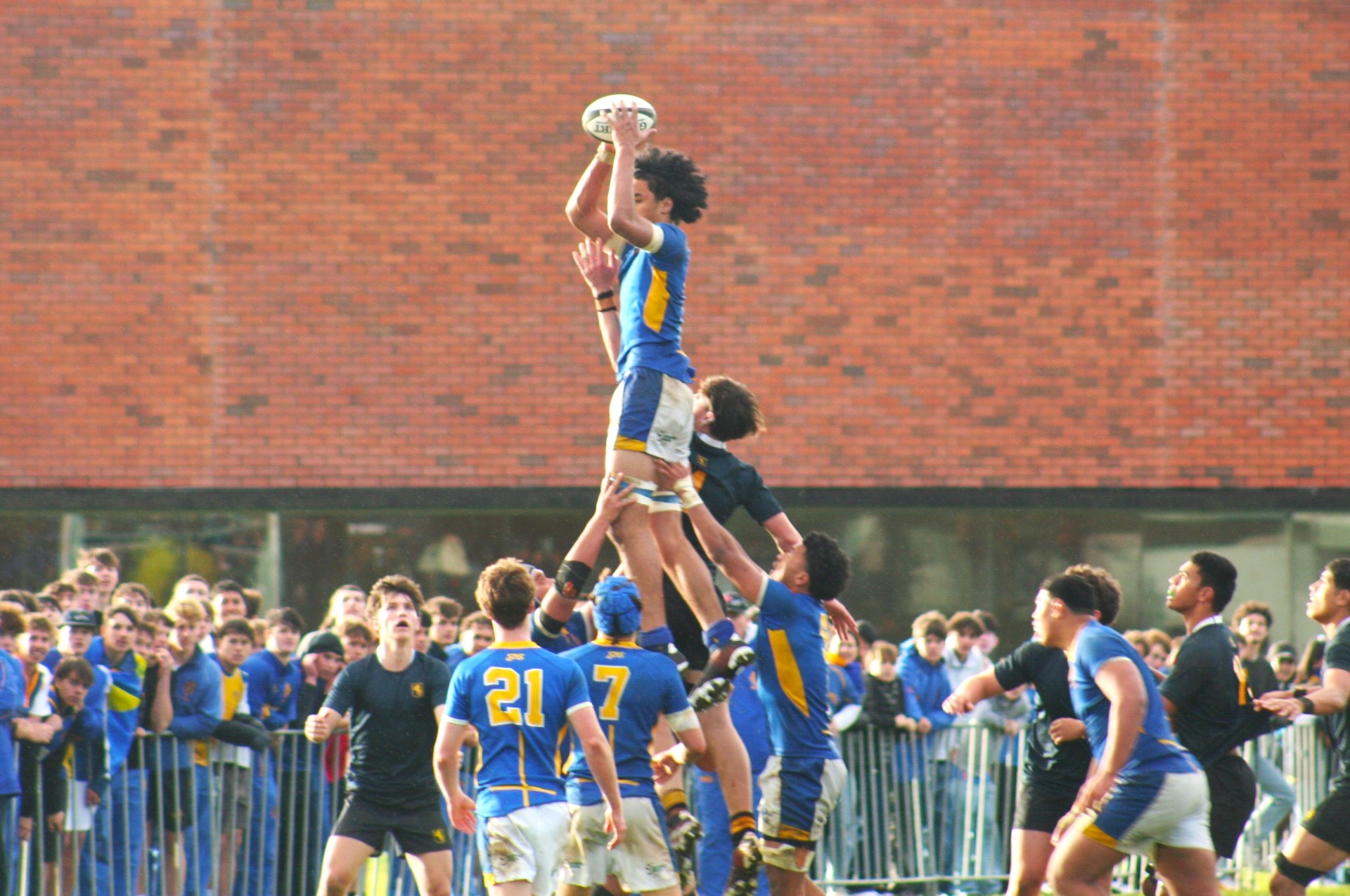 At 2.05m, lock Tatafu is the tallest rugby player to have ever attended St Peter’s College.