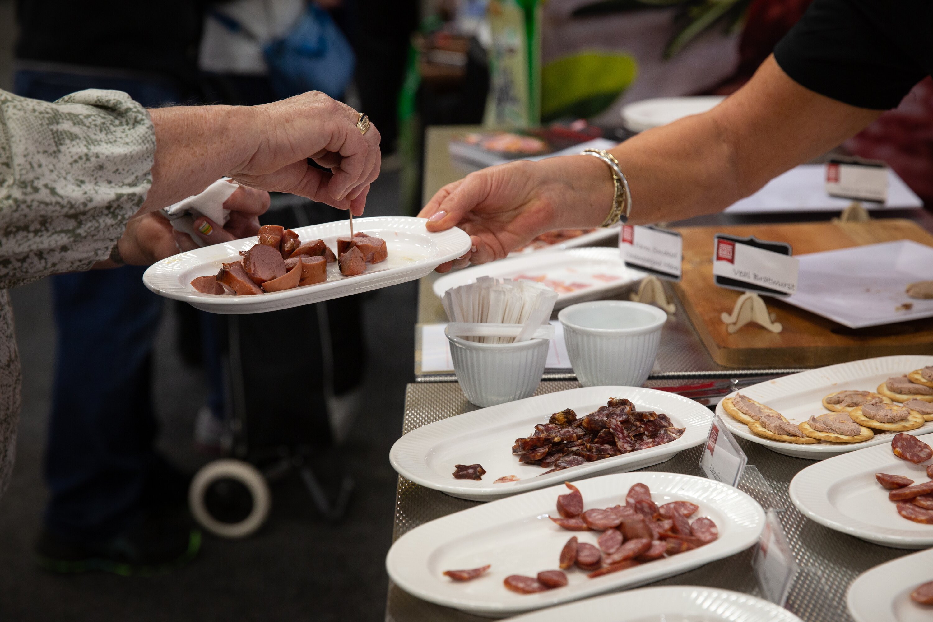If it's the Food Show, we eat with a toothpick. Photo / Sylvie Whinray