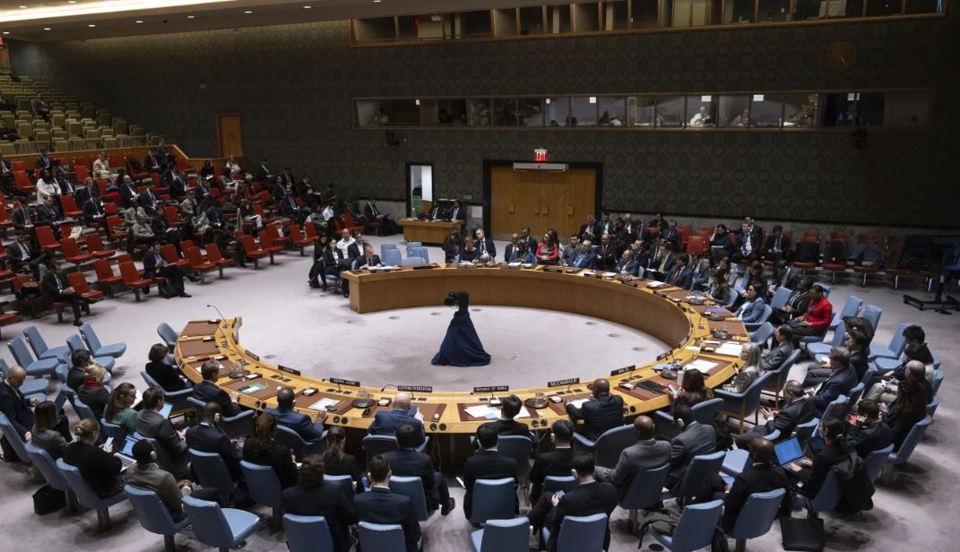 Security Council meeting at United Nations headquarters. Photo / AP