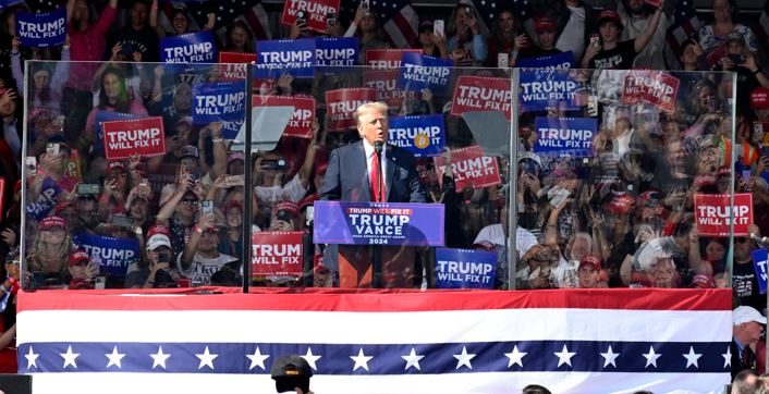 Donald Trump won the presidency with 54% of men voting for the Republican, according to exit polling by NBC. Photo / AFP