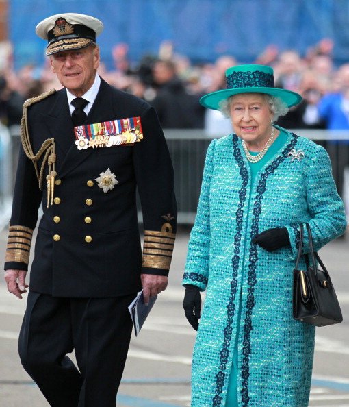 Queen Elizabeth II and Prince Philip, Duke of Edinburgh at the formal naming ceremony for HMS Queen Elizabeth, the Royal Navy's biggest ever ship. Photo / Getty Images