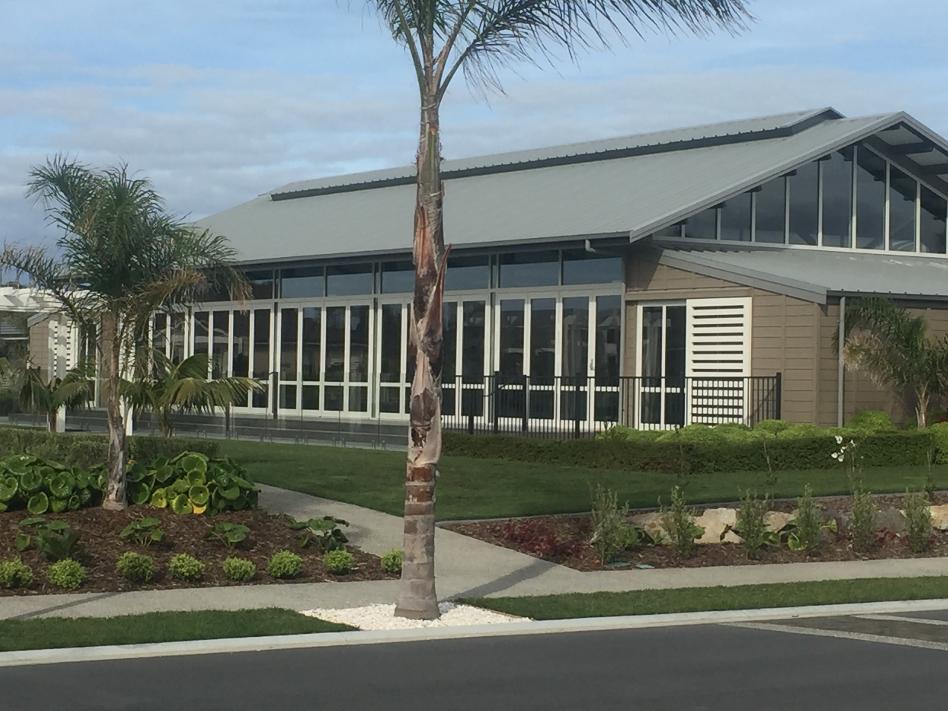 A 25m heated pool is inside this building at Papamoa.