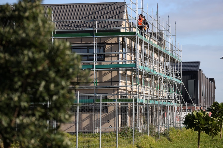 The annual number of homes consented in New Zealand fell 3.8% in the year ended May 2025. Photo / Fiona Goodall 