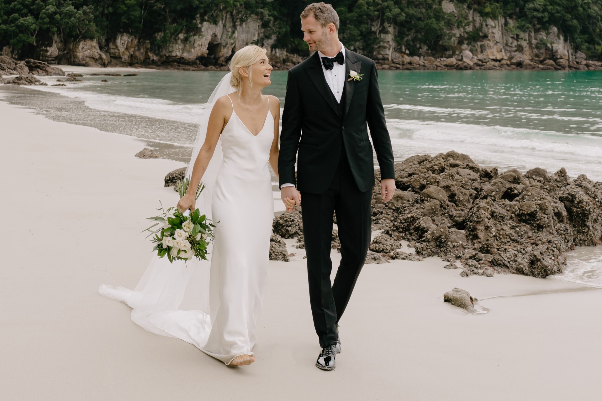 Bridget Thackwray and Topher Richwhite married in New Zealand in July ahead of their travels through the Middle East. Photo / Supplied