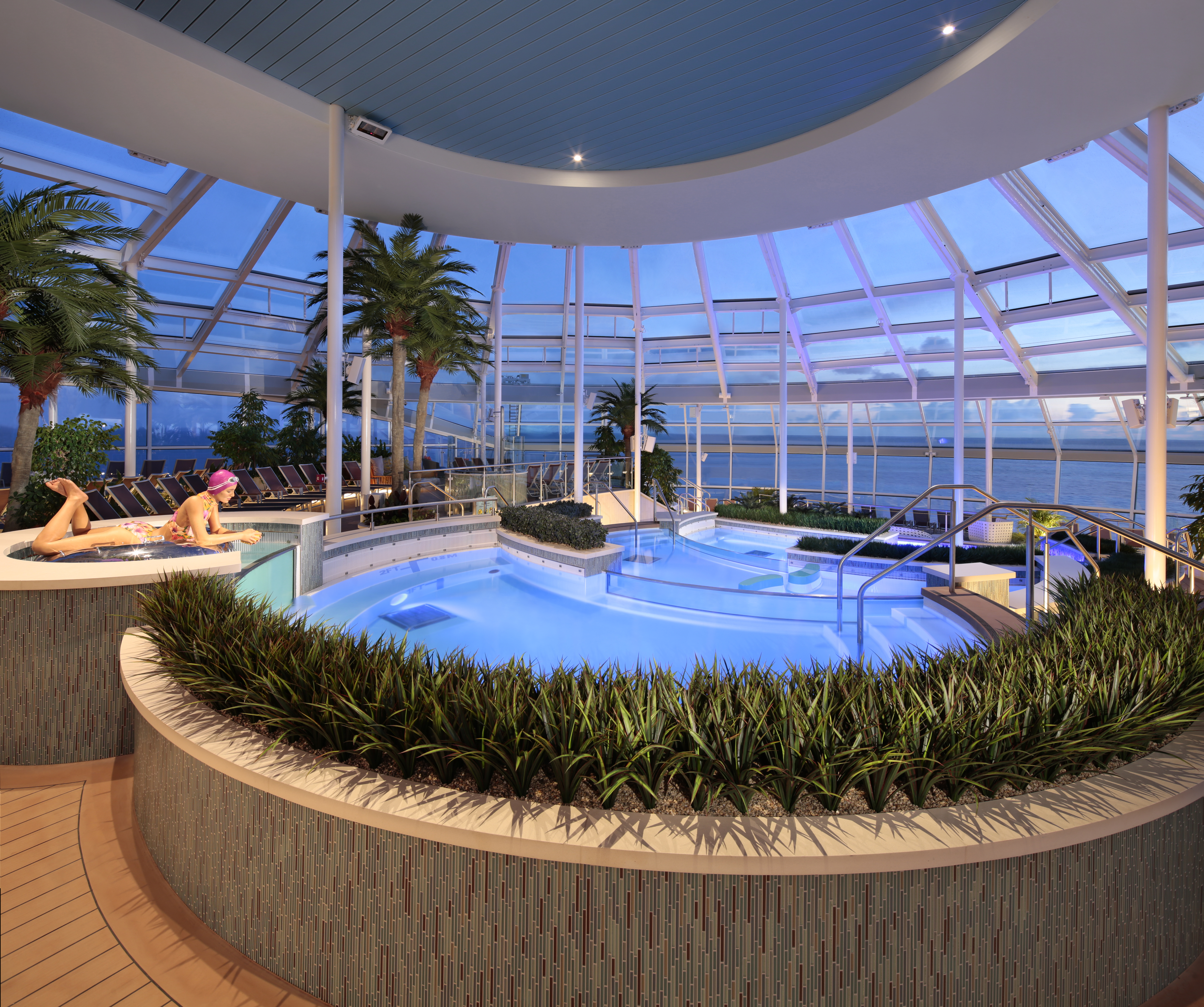 One of the swimming spots on the Odyssey of the Seas. Photo / Supplied