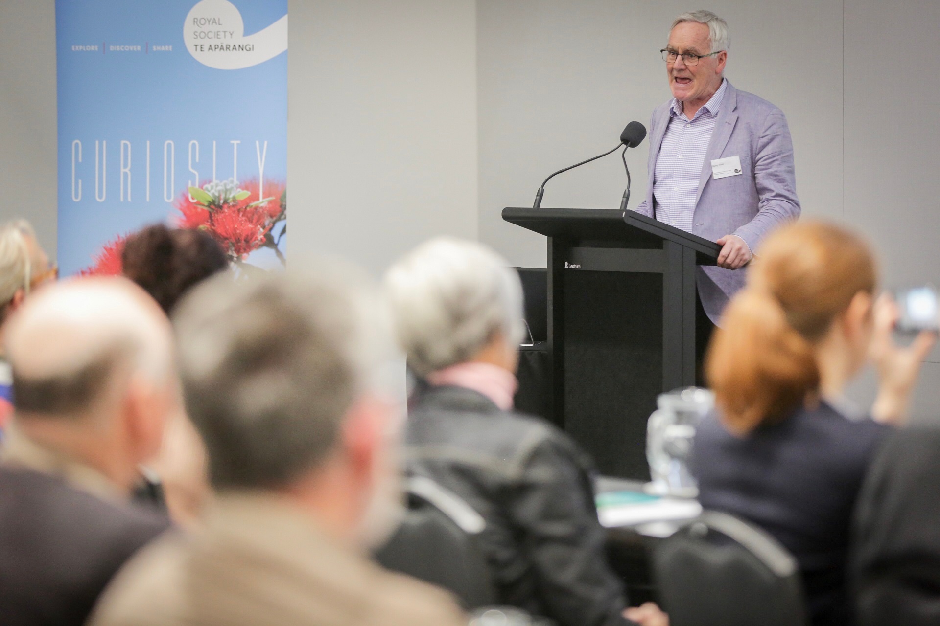 Massey University geneticist Professor Barry Scott fronts a public roadshow in Napier on a 2019 Te Aparangi Royal Society paper on gene editing. Photo / Warren Buckland