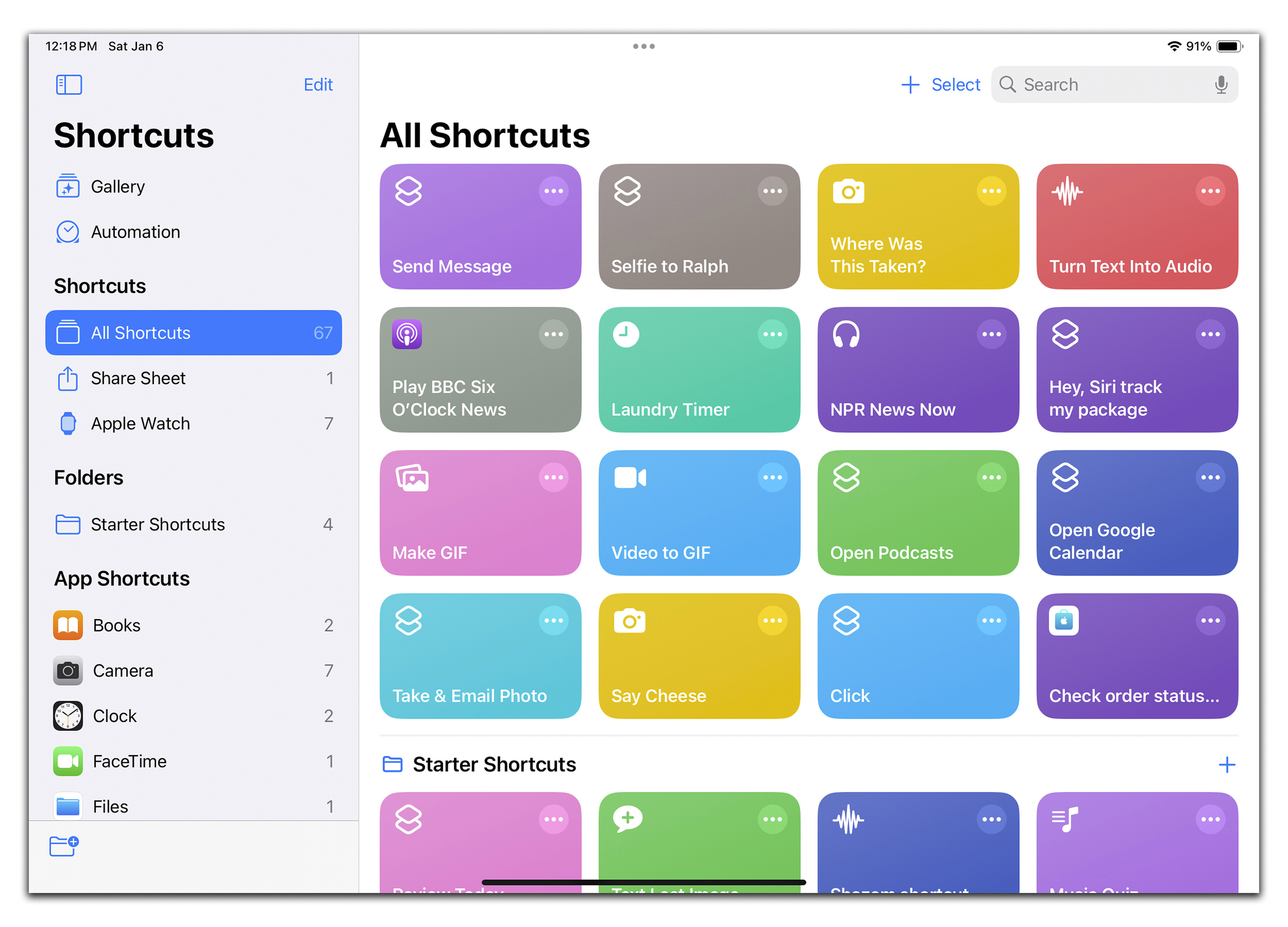 Apple's Shortcuts app for iPhone, iPad and Mac offers a collection of timesaving automation scripts for specific actions that you can run by voice, tap or tapping. Photo / Apple via The New York Times