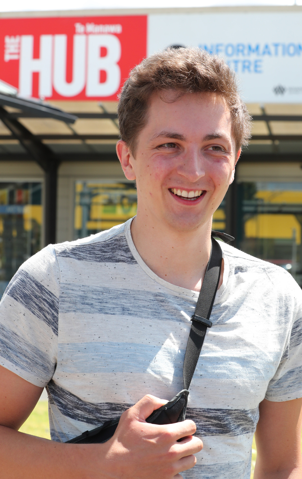 German backpacker Dominic Loof described the bus hub as nice but said more information boards would be handy.