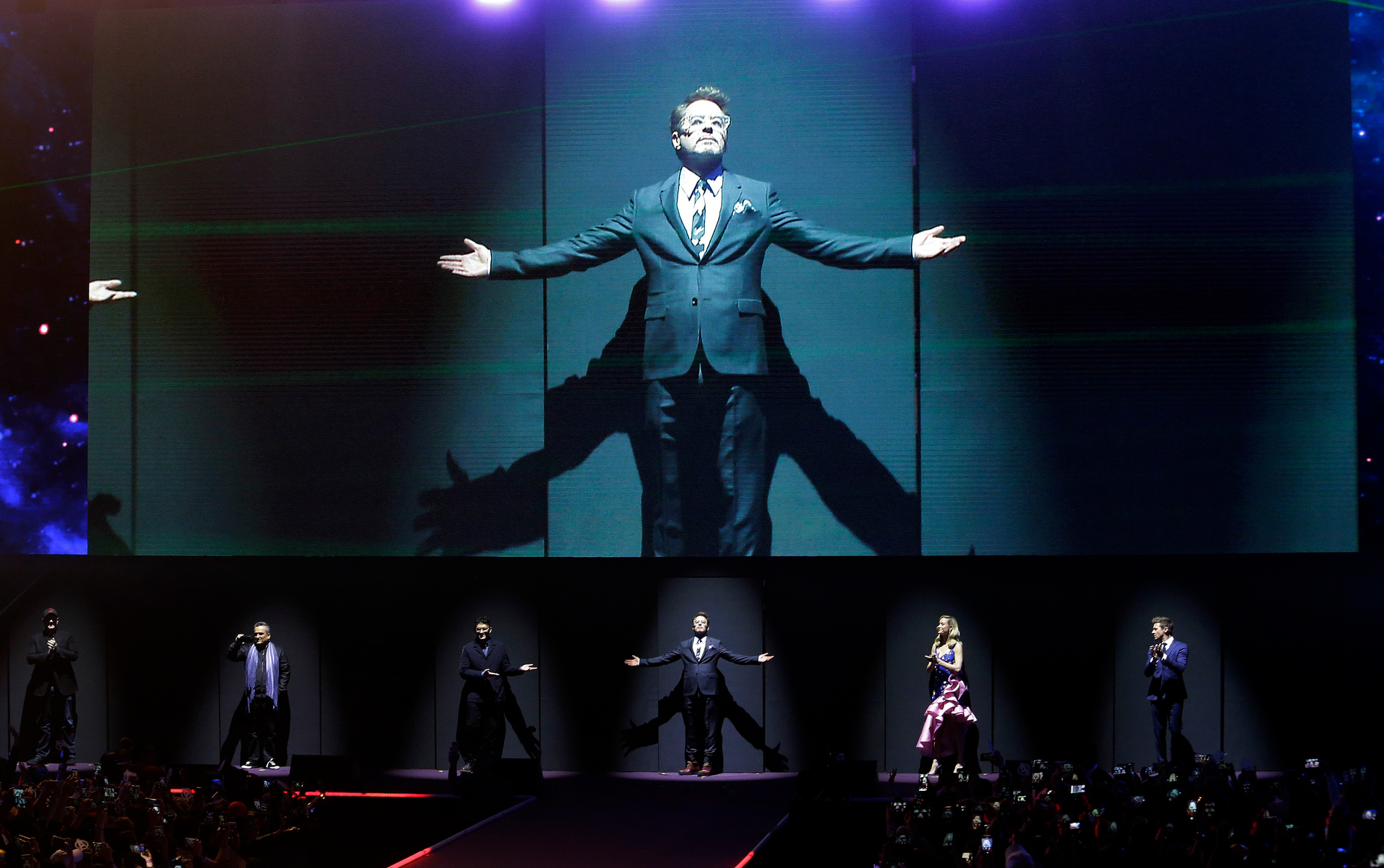 Robert Downey Jr at the promo event in South Korea. Photo / AP