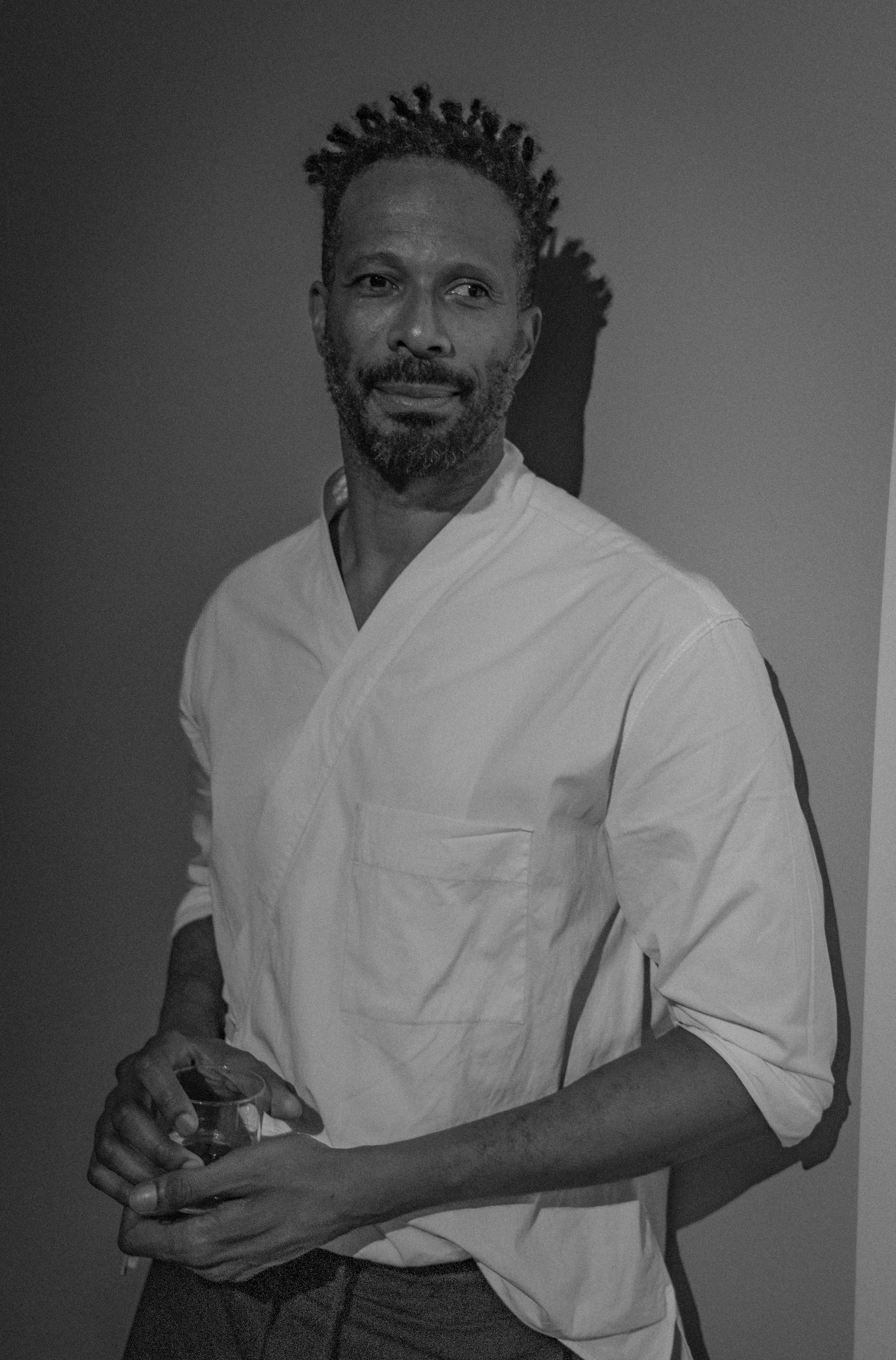 Artist Jimmy Robert at the opening of Joie noire at Artspace Aotearoa on Karangahape Road. Photo / Ben Dickens