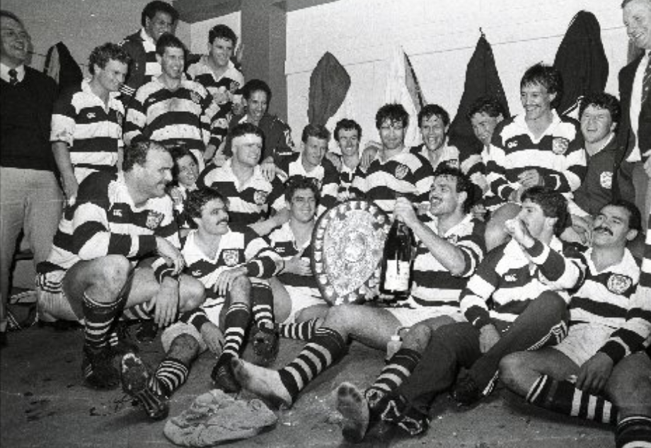 Auckland celebrate winning the Ranfurly Shield from Canterbury in 1985.