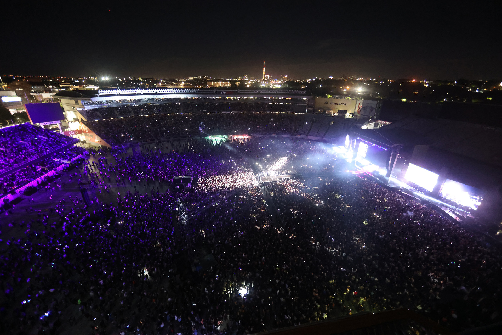 Six60 performed at Eden Park. Photo / AP Photo / Getty Images