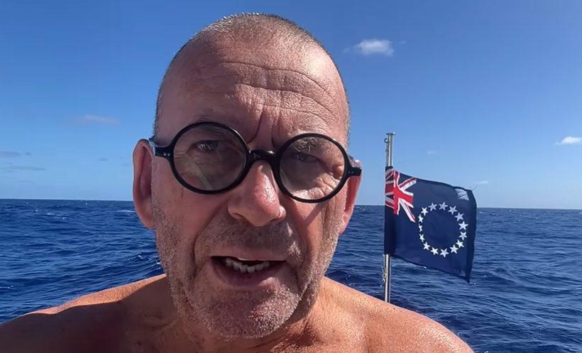 Paul Henry motoring in some calmer seas between Auckland and Fiji. Photo / Instagram