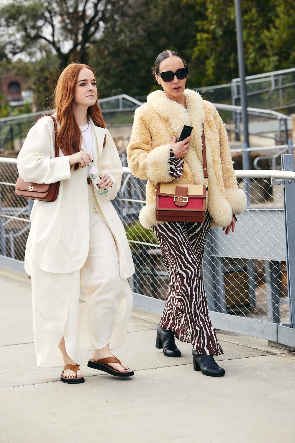 Harper's Bazaar Australia features and fashion news director Patti Huntington (right) attends Afterpay Australian Fashion Week 2023 Day One. Photo / Danielle Castano for Afterpay.