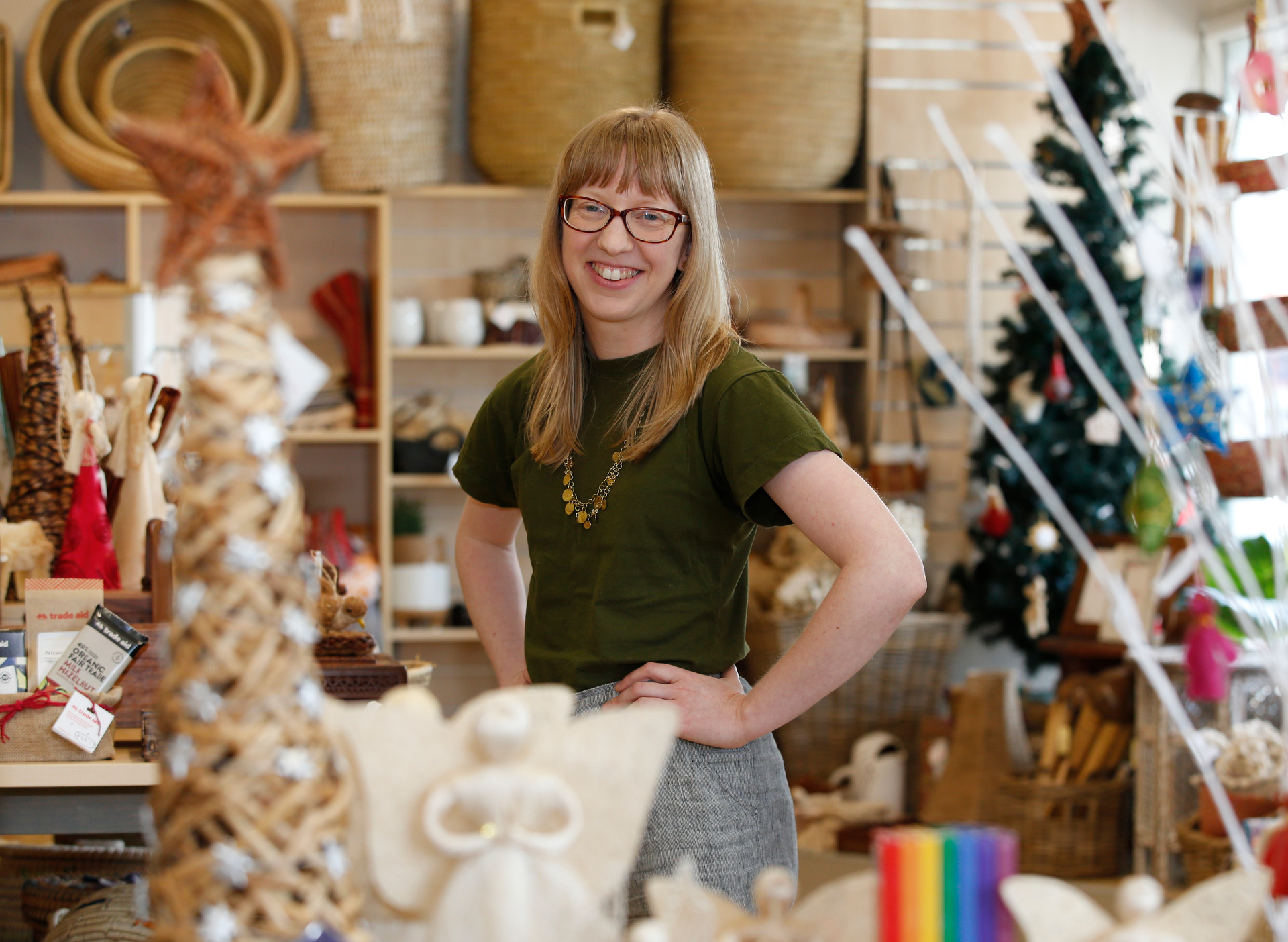 Store manager Joanna Matheson has a range of fair-trade products at her Trade Aid Whangārei shop. Photo / Michael Cunningham
