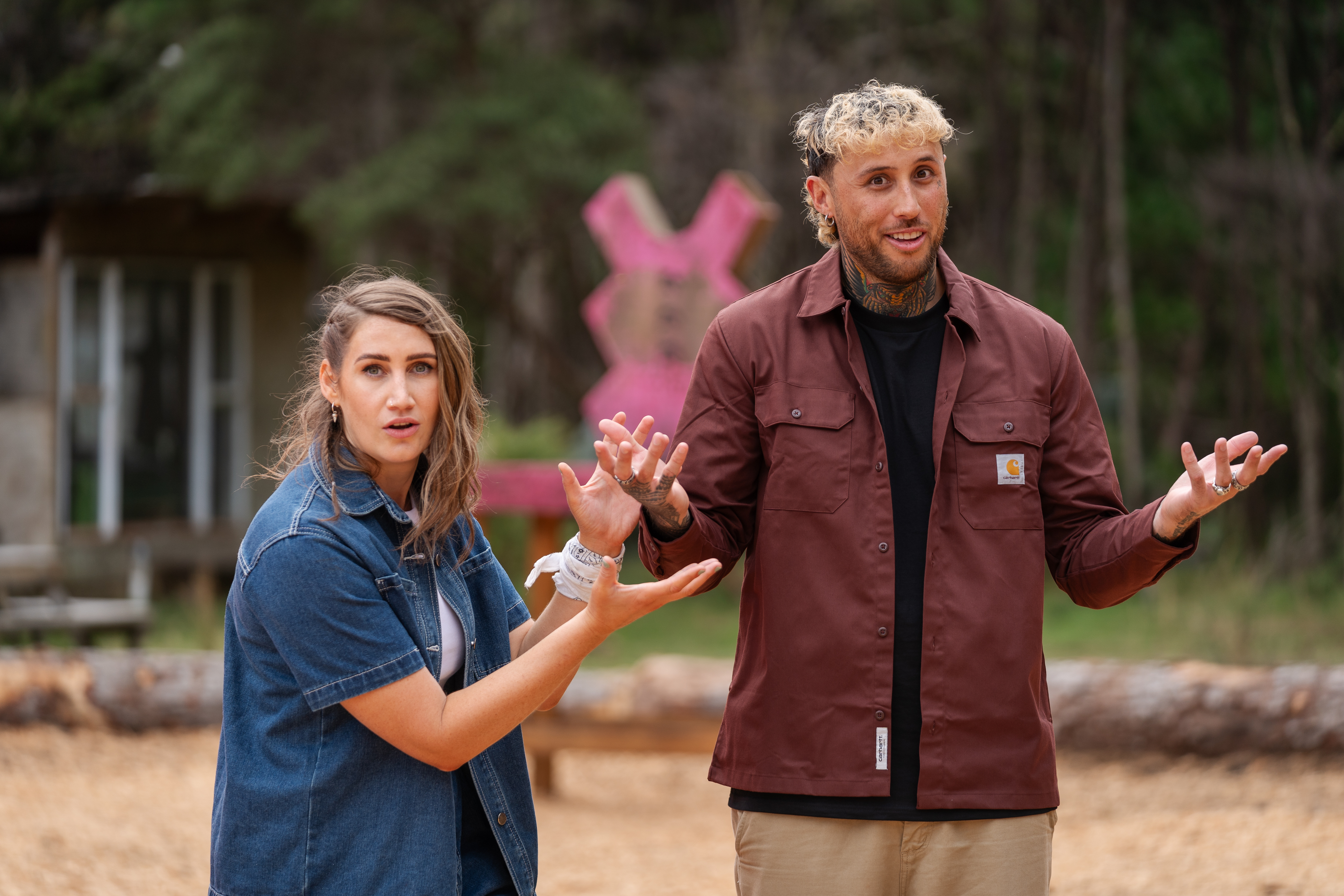 Lance Savali makes his Celebrity Treasure Island hosting debut alongside Bree Tomasel. Photo / TVNZ