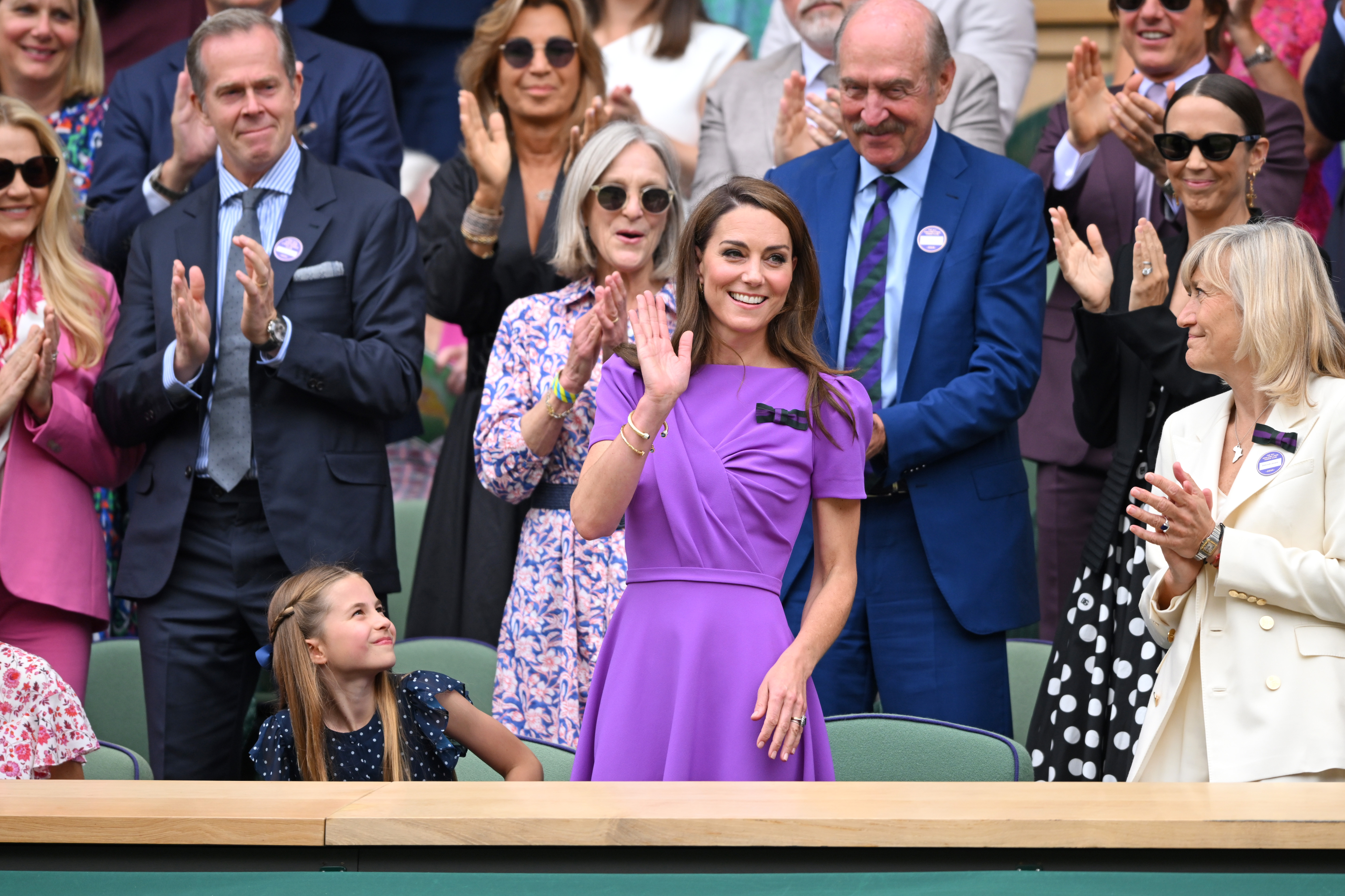 The Princess of Wales receives a standing ovation during her appearance at Wimbledon in July. Photo / WireImage