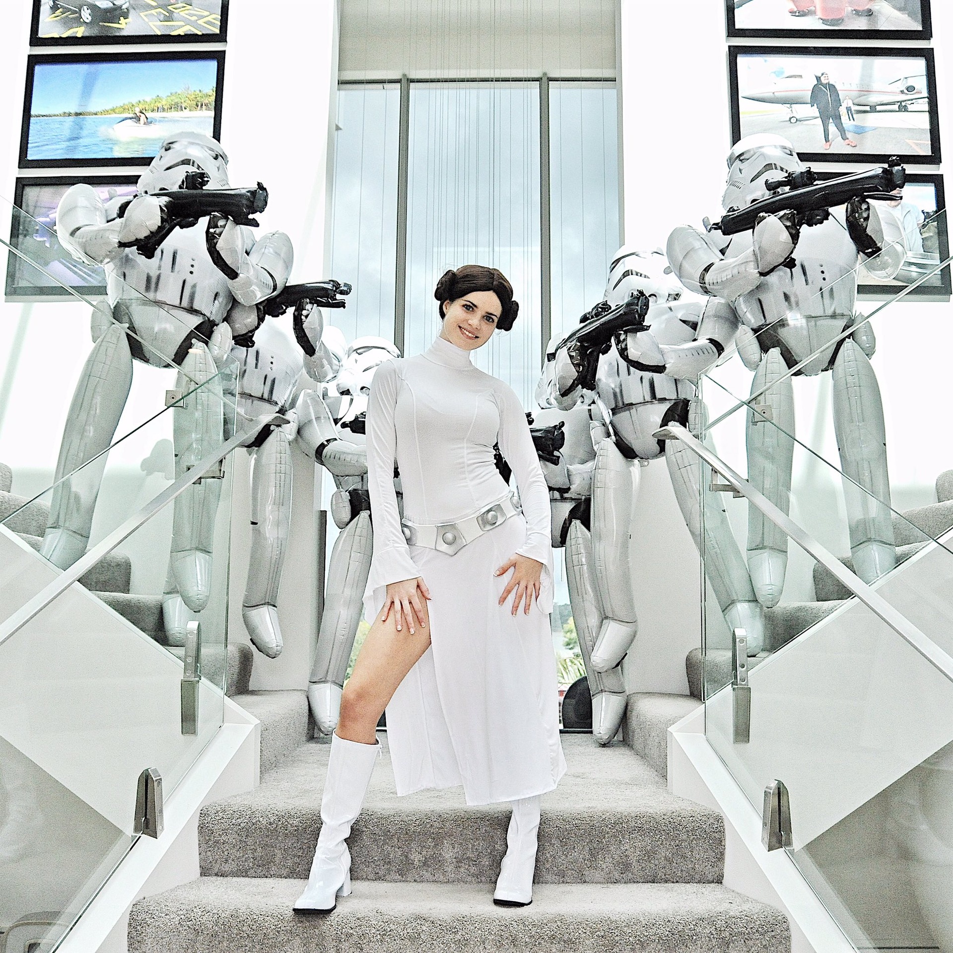 Liz Dotcom as Princess Leia from Star Wars, during 