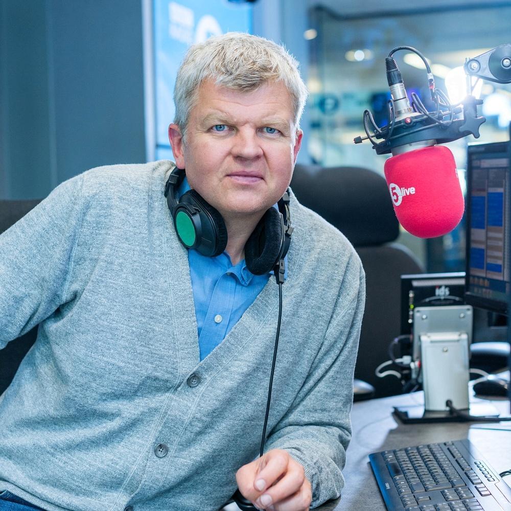 Chiles hosting his current show on BBC Radio 5 Live. Photo / BBC