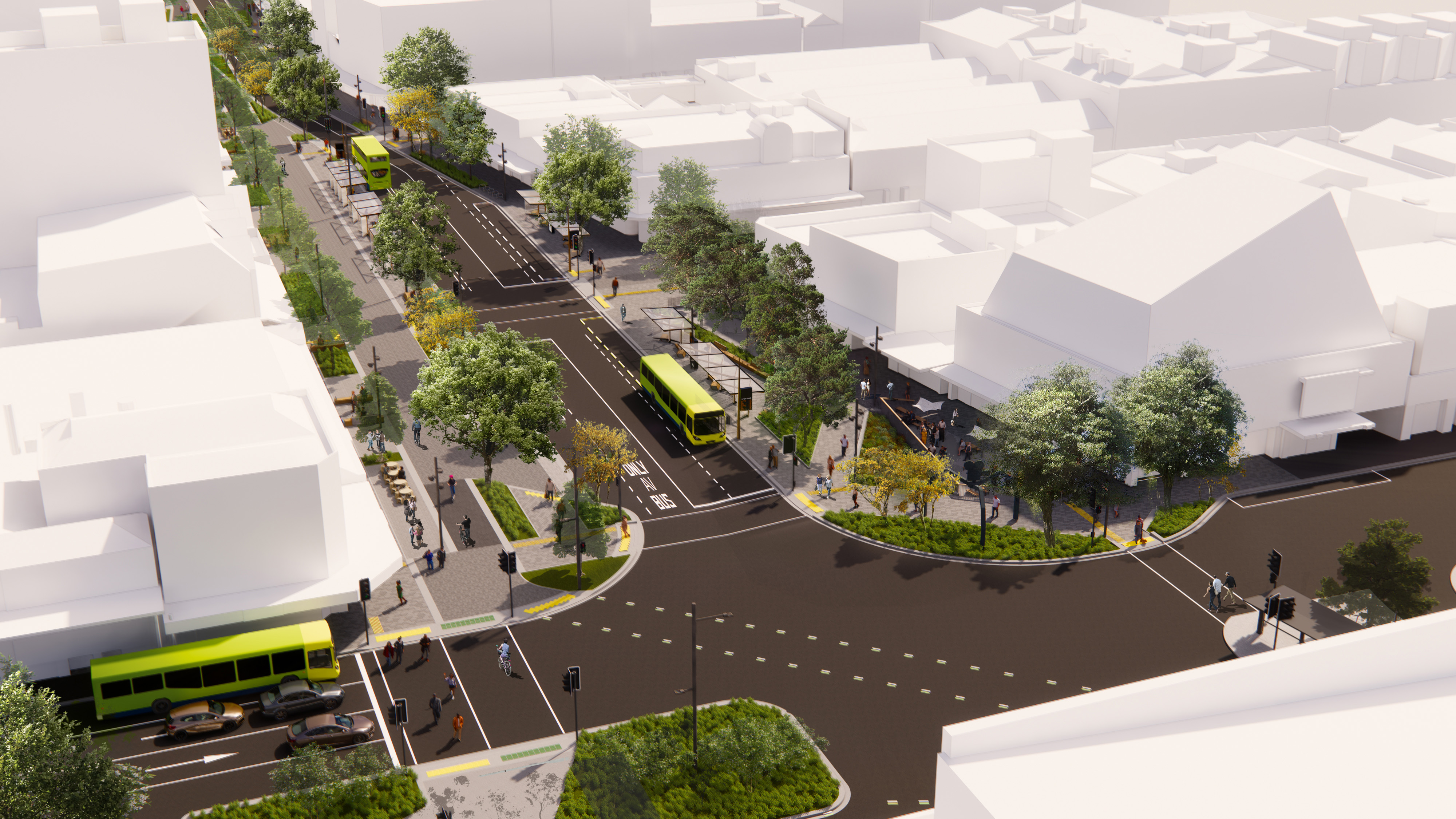An artist’s impression of what Courtenay Place could look like. Image / LGWM