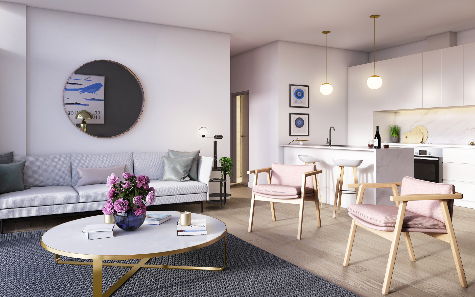 Inside one of The CAB apartments.