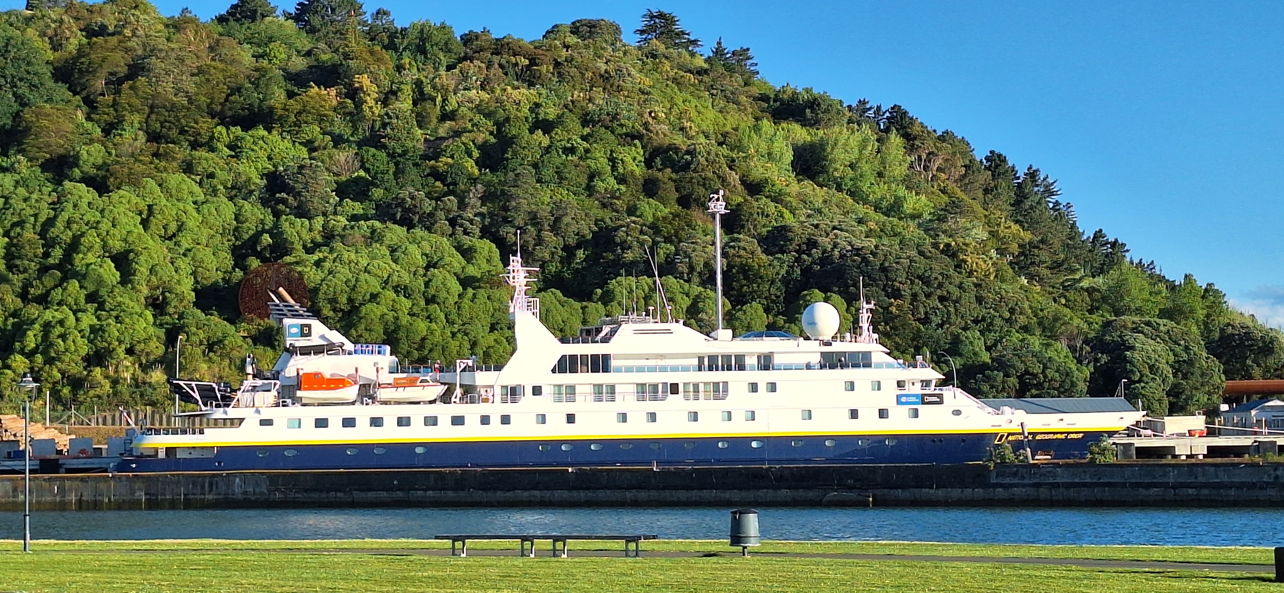 The National Geographic Orion's visit last weekend started the Gisborne cruise ship season. 
Photo / Chris Taewa