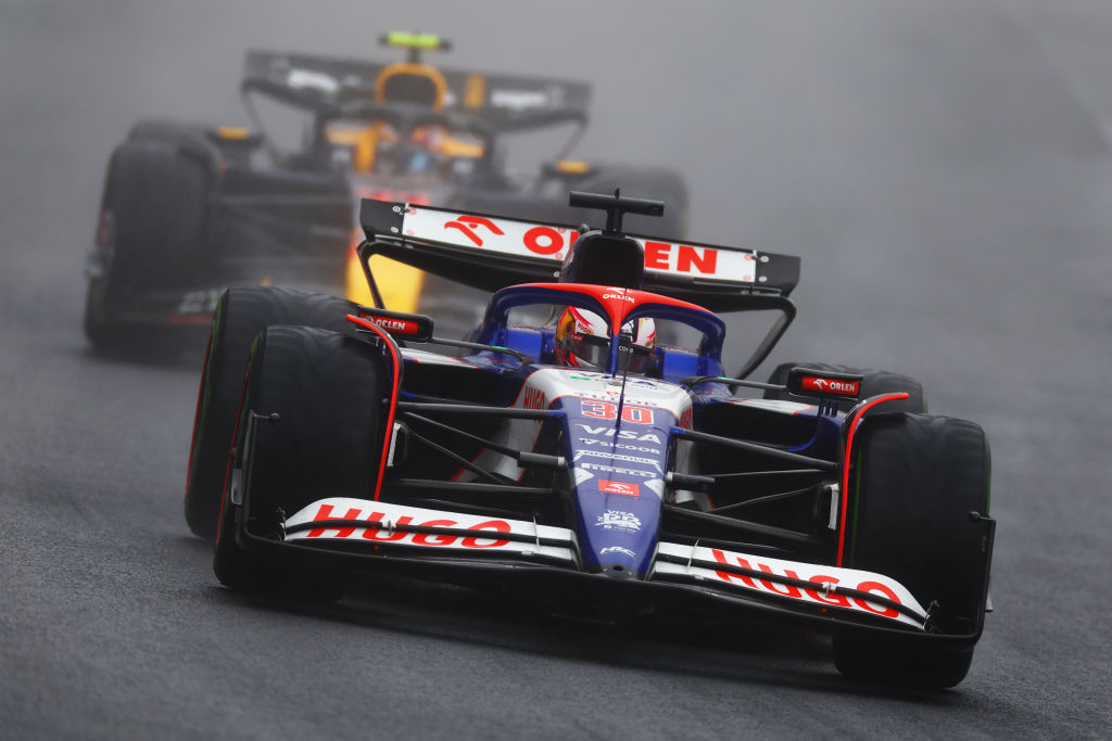 Liam Lawson finished ahead of Sergio Perez, again. Photo / Getty Images