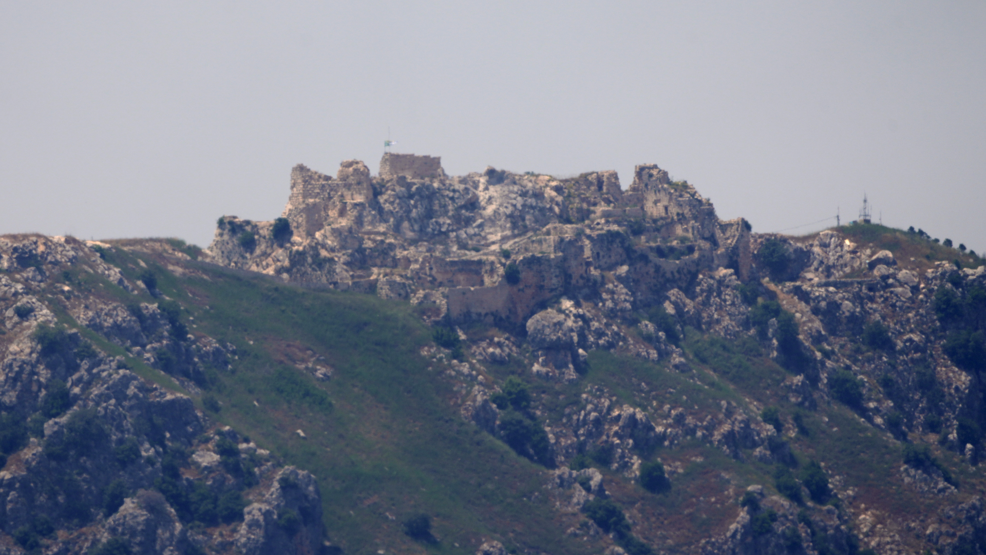 Beaufort Castle as seen from northern Israel.