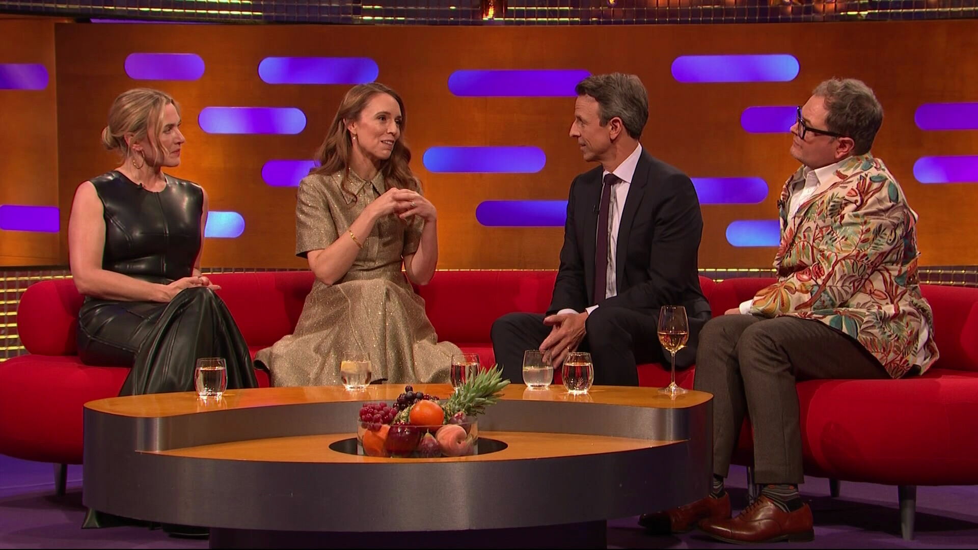 Former prime minister Dame Jacinda Ardern appeared on The Graham Norton Show alongside actress Kate Winslet, American late night talk show host Seth Myers, and comedian Alan Carr.