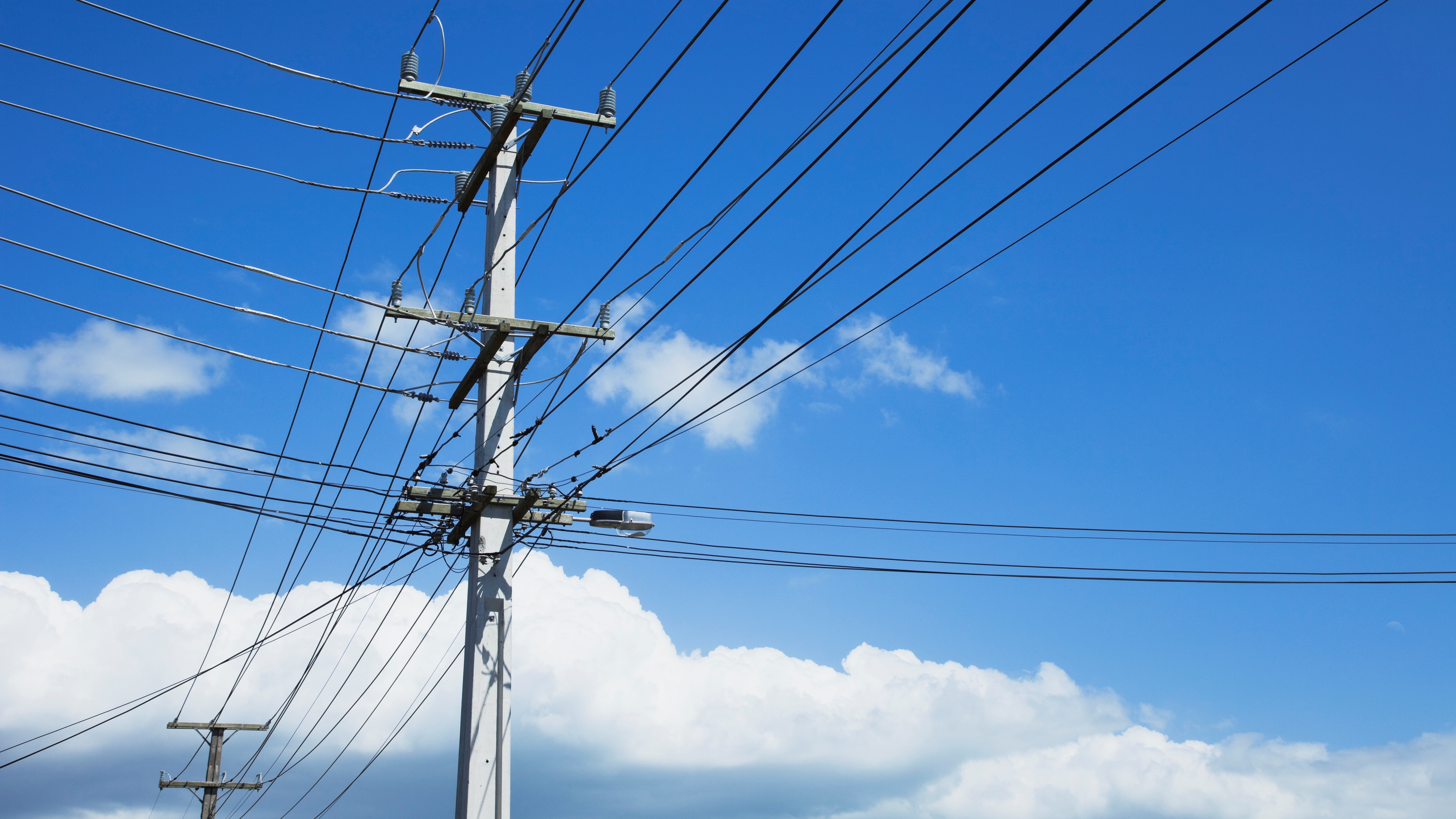 Power lines.