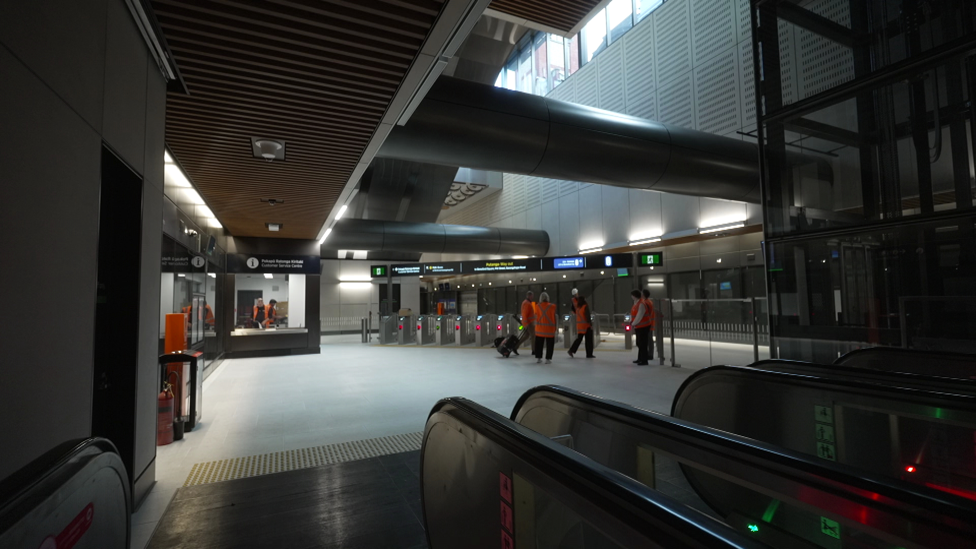 Exiting one of the new CRL stations. 