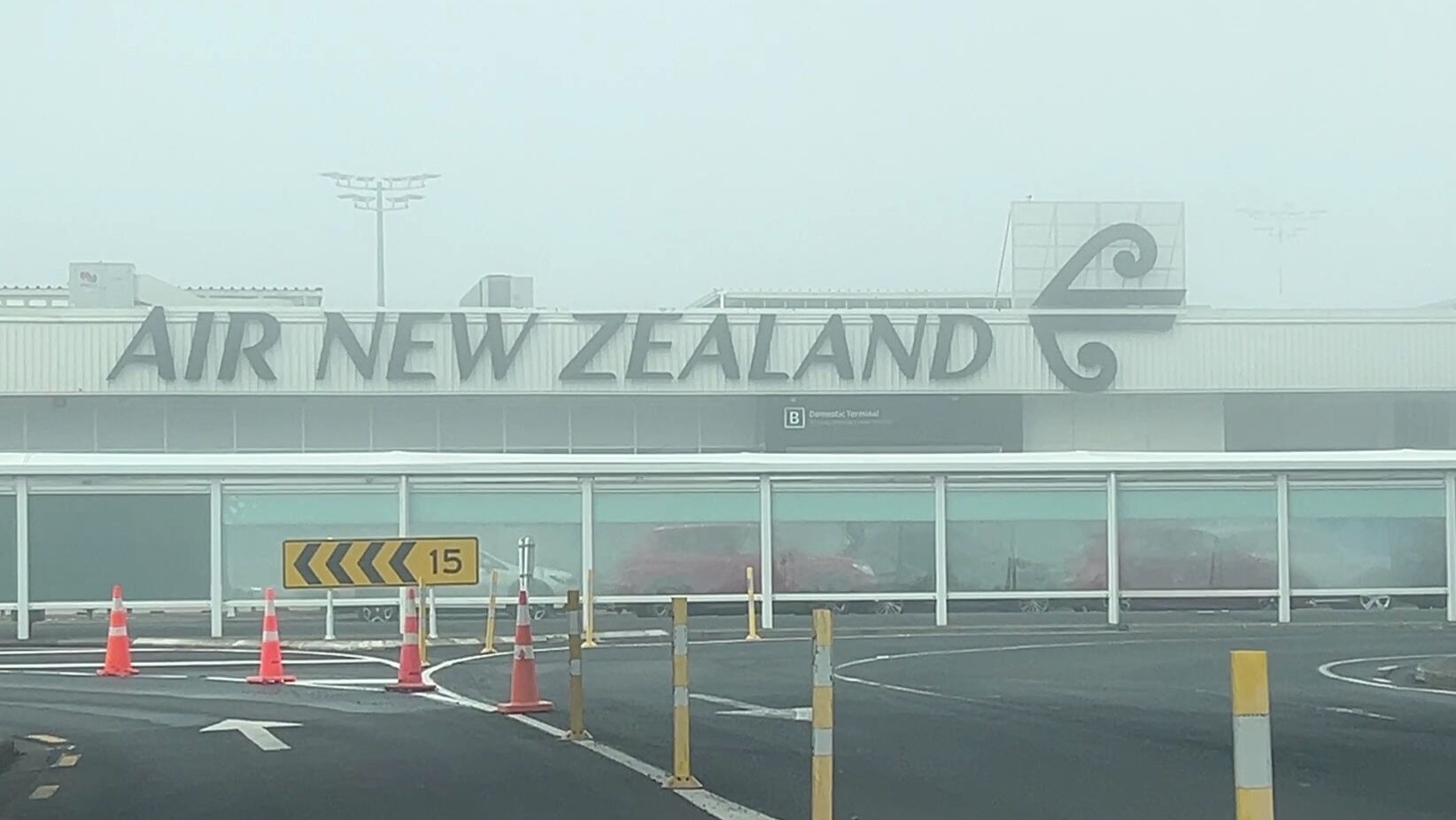 Fog at Auckland Airport on Saturday morning.