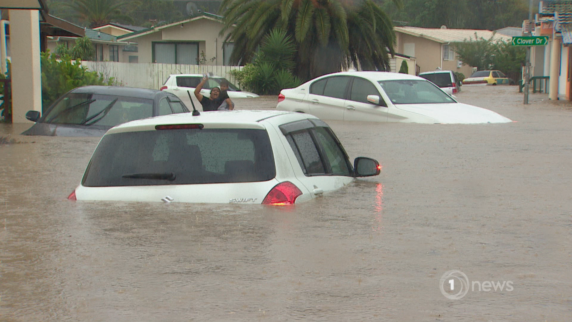 A flooded Auckland, January 2023. 