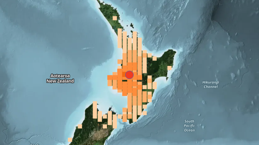 The quake struck at 4.51am on Saturday, and was centred 5km south of Taumarunui at a depth of 9km. Source: GeoNet