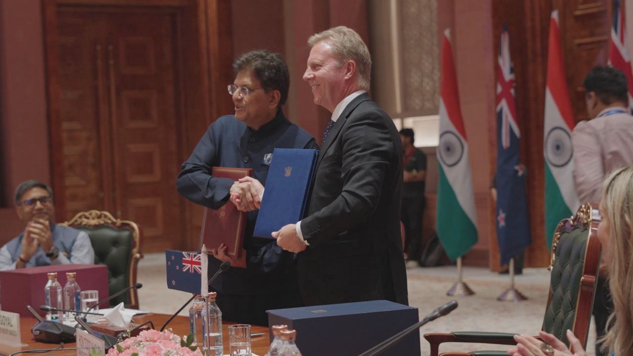 The agreement means Indian exports will have 100% duty-free access to the NZ market.   