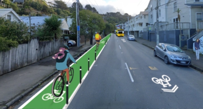 A Wellington City Council illustration of the project from before it was built.