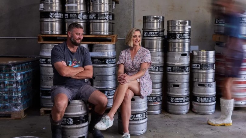 Liberty Brewing Co directors Christina Pickwell and Joe Wood sold their kegs to Konvoy Kegs and rent them back – but that company has been put into receivership.