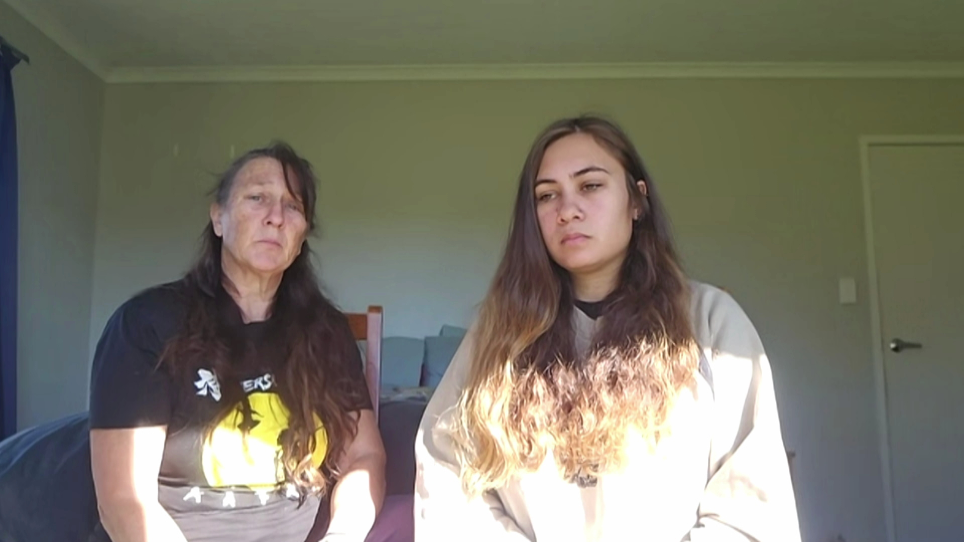 Sam Browne, right, with her mother Deanne.