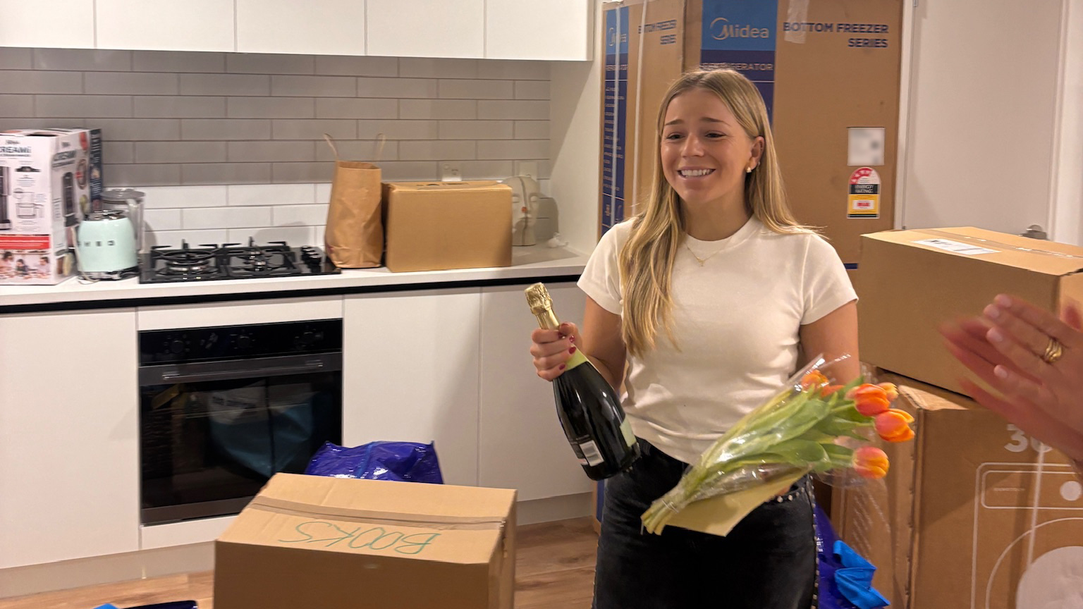 Lucy Bendell in her new home.