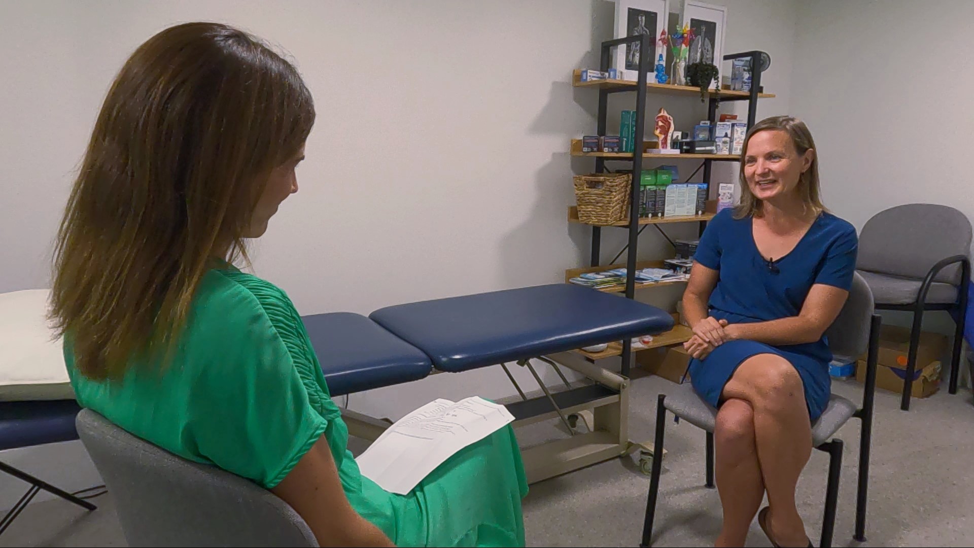 Respiratory physiotherapist Catherine George talks to Seven Sharp reporter Rachel Parkin. 