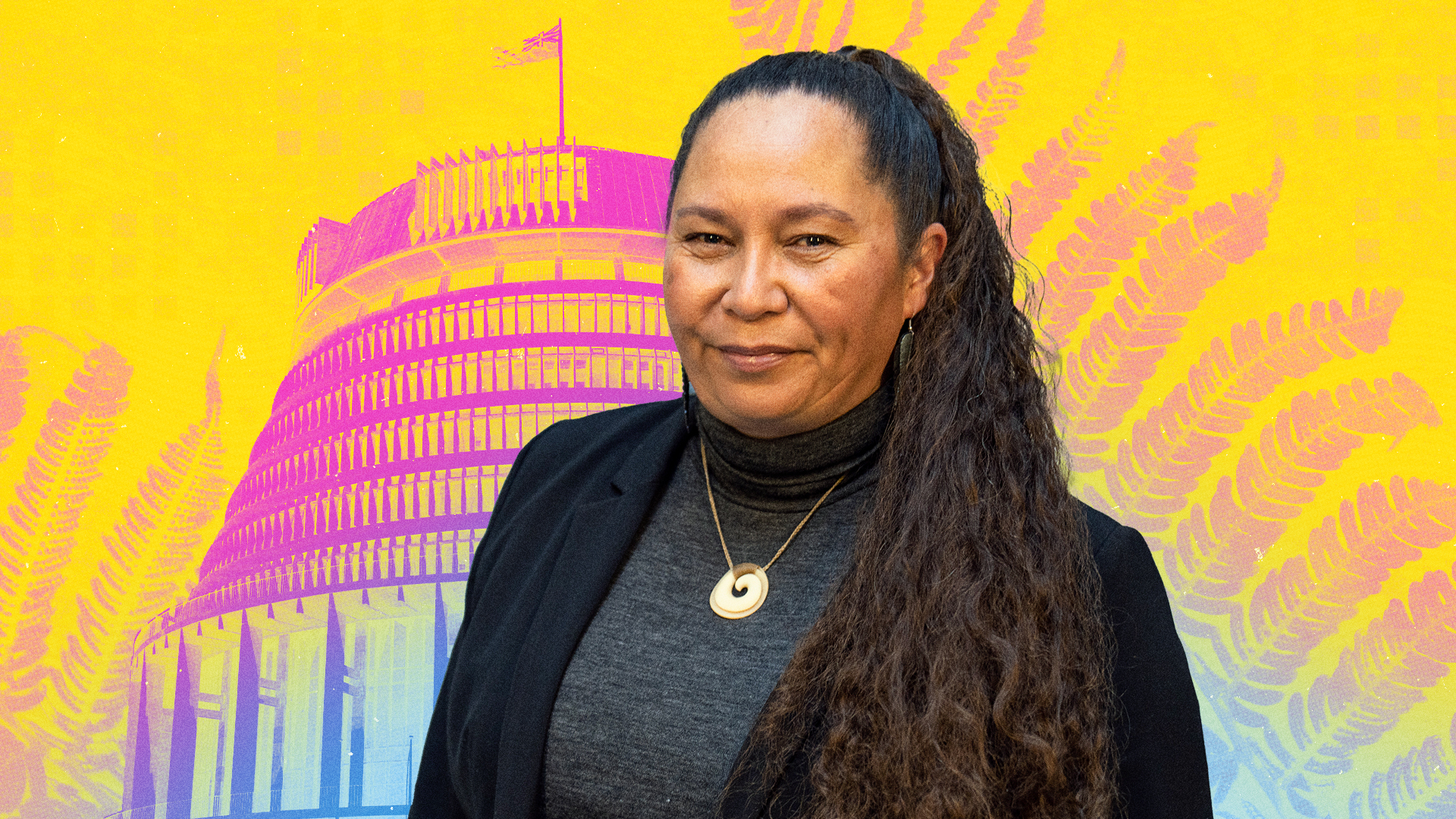 ACT Minister Nicole McKee. Composite image by Vania Chandrawidjaja (Source: Getty / 1News supplied)