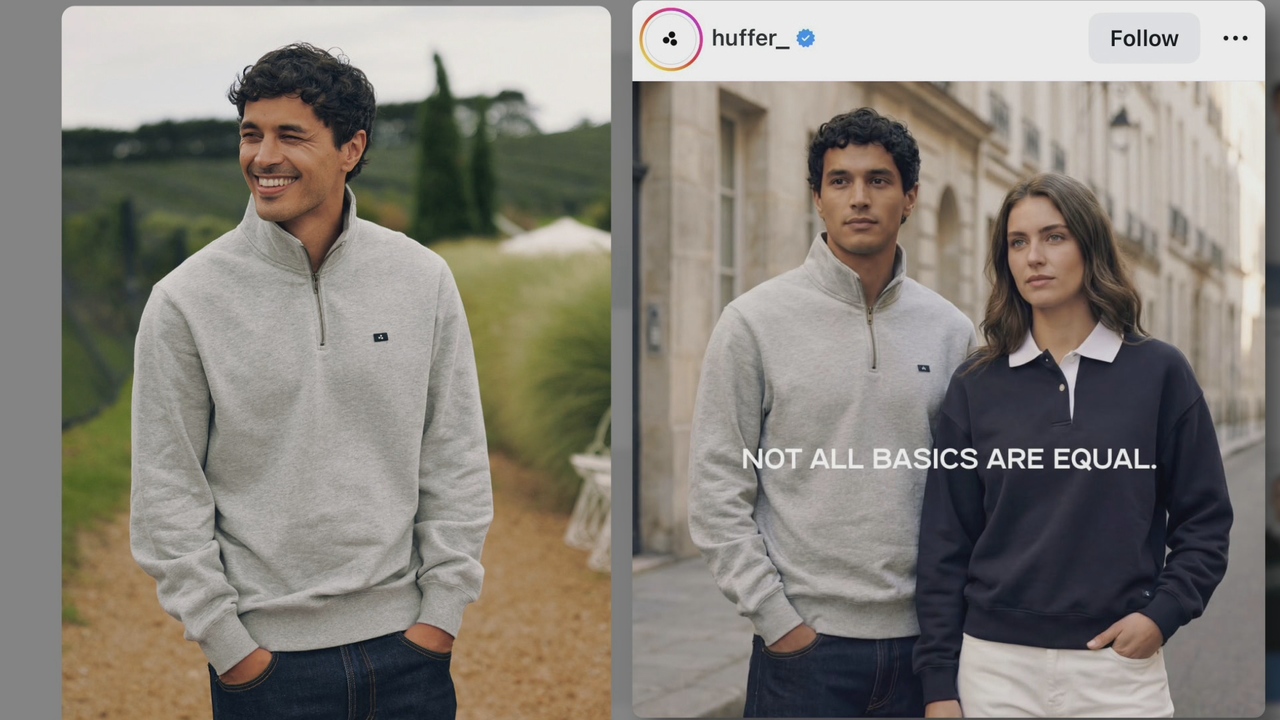 An Auckland model has accused the brand of using AI-generated figures that appeared to be based on himself and others who have previously worked with Huffer. 